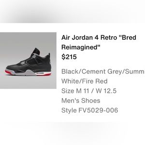 Air Jordan 4 Retro “Bred Reimagined”